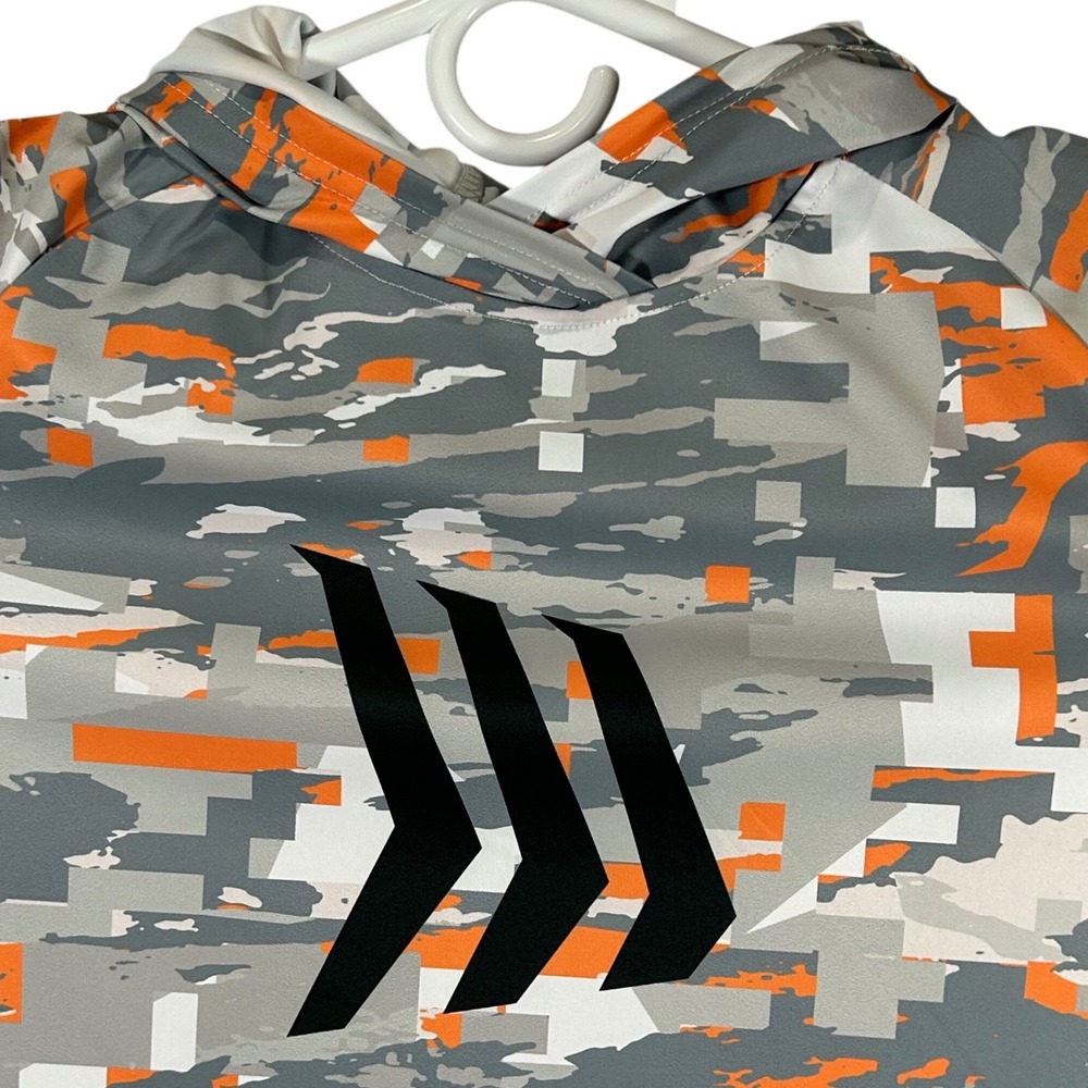 Gillz Contender Series UV Hoodie Sun Orange Digital Camo Mens Medium New